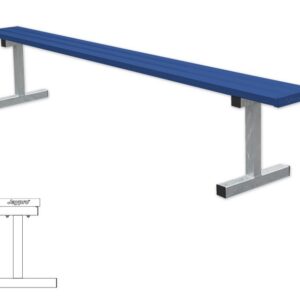 Player Benches 7-1/2', 15', 21' & 27' Wide Sizes (Powder Coated)