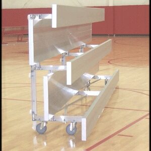 Tip & Roll Preferred Bleachers - 2, 3, 4-Row w/ Double Planks (All Aluminum -OR- Powder Coated)